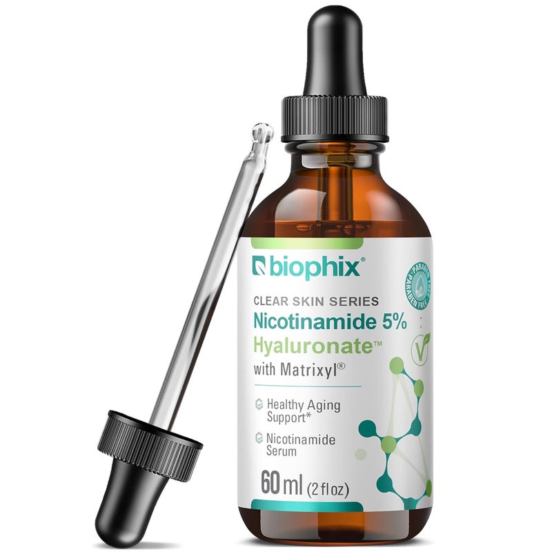 B3 Nicotinamide AgeDefying Liquid Serum 2 oz  Hyaluronic Acid  Matrixyl   Supports Skin Health  Healthy Aging