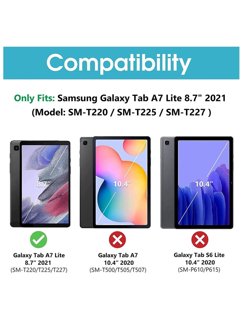 DUSALA Galaxy Tab A7 Lite 8.7 Inch 2021 Screen Protector T220 T225 T227, Tempered Glass Screen Film Guard for Galaxy Tab A7 Lite 8.7" 2021 - Image 2