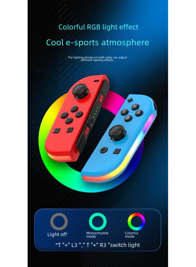 Neutral Switch Left And Right Handle Joycon Small Handle Bluetooth Handle Ns Private Model Game Wireless Rgb Handle With Light - Image 2