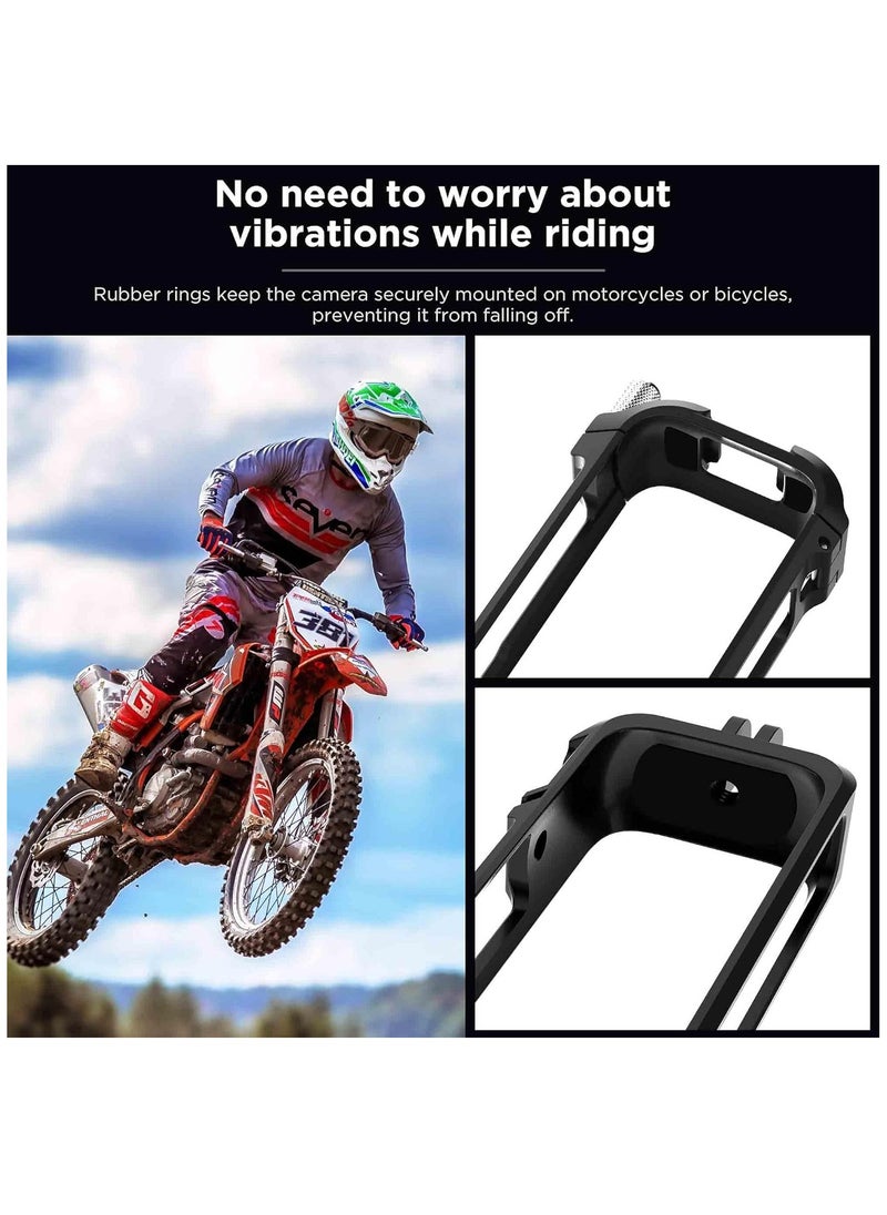 SYOSI - For Insta 360 X4 Utility Frame with Silicone Lens Cover for insta360 X4 Accessories, Rig Housing Frame with 1/4" Threads, 2 Cold Shoe Mount and Other Action Camera Accessories - Image 1