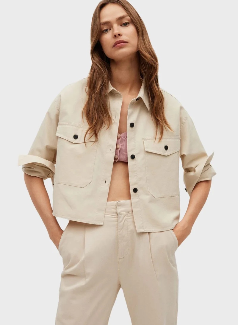 MANGO Pocket Detail Shacket