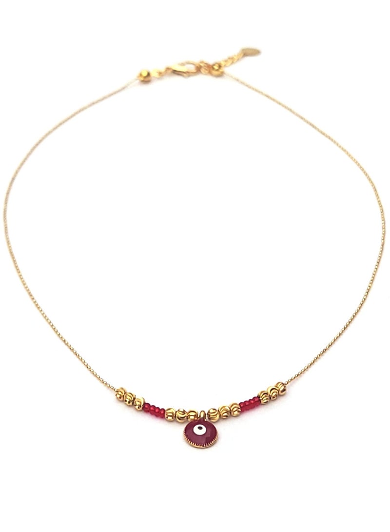 Alwan Gold Plated Evil Eye Necklace - Image 1