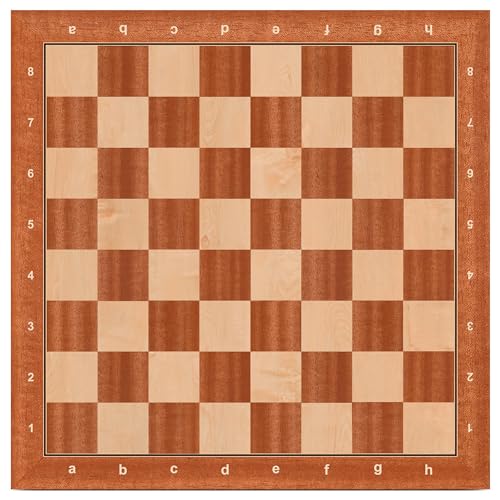a&a AA 2125 Professional Wooden Tournament Chess BoardMahogany  Maple Inlaid  225 Squares wNotation - Image 5