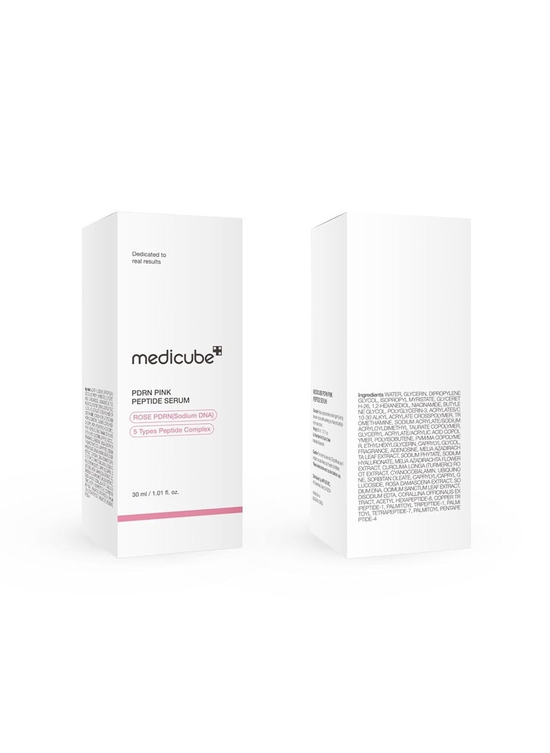 Medicube - Medicube PDRN Pink Peptide Serum, Pink glow serum, Vegan PDRN, Peptide, Niacinamide, Hydrating & Moisturizing & Firming, Uneven Skin Tone, Pore Care, Korean Skincare - Image 1