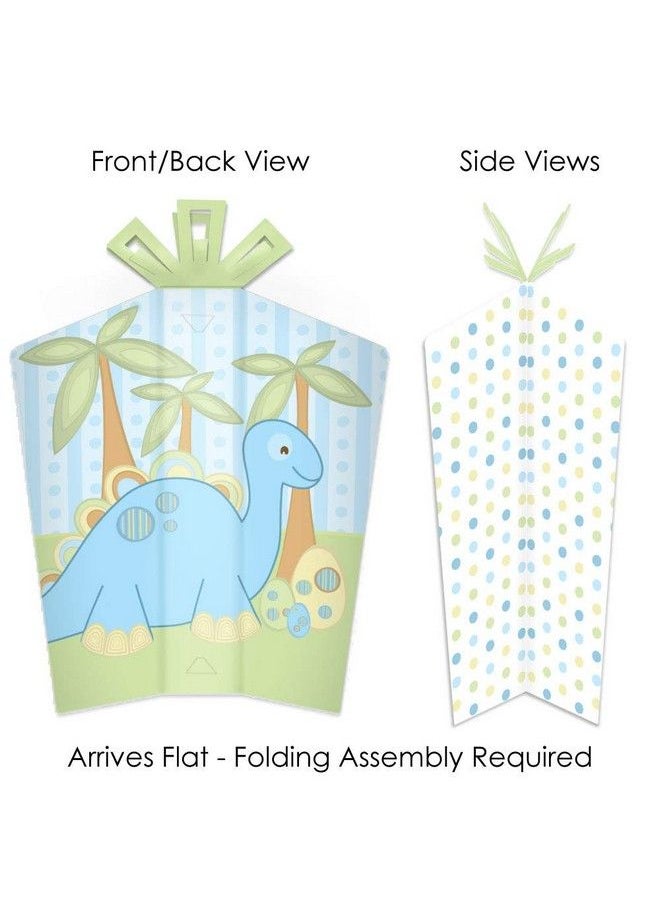 Big Dot of Happiness Baby Boy Dinosaur Table Decorations Baby Shower Or Birthday Party Fold And Flare Centerpieces 10 Count  - Image 3