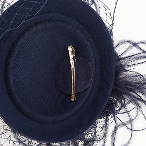 DRESHOW قبعة دريشو الفاسيونات لحفلات الكوكتيل وحفلات الشاي مع دبوس شعر وعصابة رأس للنساء والفتيات - Image 5