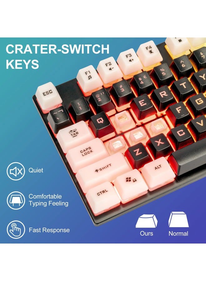CHONCHOW Light Up Keyboard and Mouse Combo, Full Size RGB Gaming LED Keyboard and Rainbow Wired Gaming Mouse for PS4 PS5 Xbox One Computer Desktop PC Gamer Office - Image 2