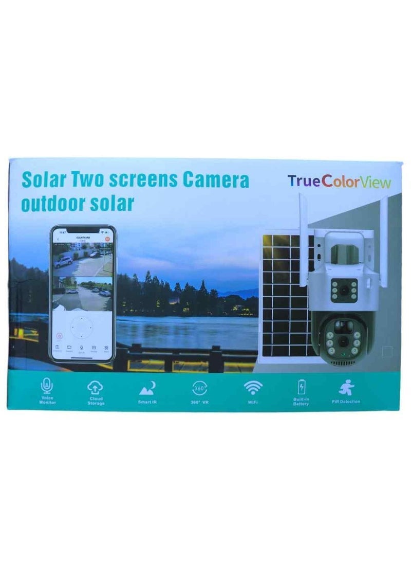 Gravity Outdoor Solar Two Screens Security Camera – Wireless 4G Solar-Powered Surveillance Camera with Dual LCD Screens, Advanced Motion Detection, Full Color Night Vision, Weatherproof IP65 Design, Two-Way Audio & Remote Mobile App Viewing | Perfect for Home, Garden & Outdoor Security - Image 2