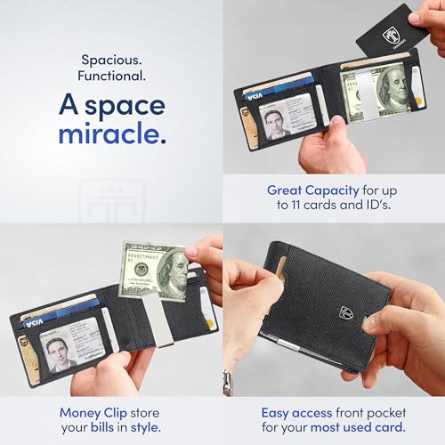 TRAVANDO Mens Wallet with Money Clip AUSTIN RFID Blocking Bifold Credit Card Holder for Men with Gift Box - Image 3