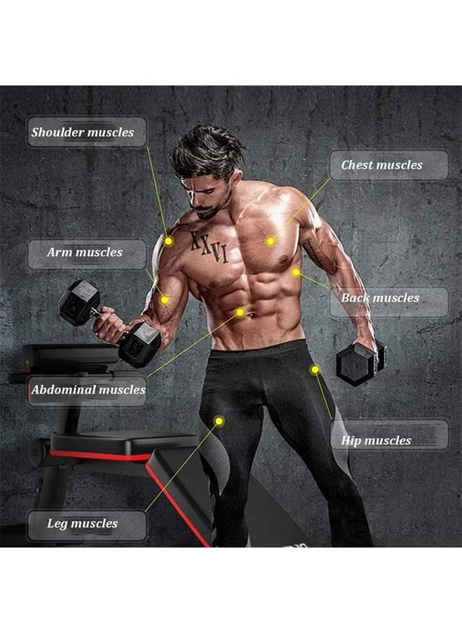 ULHYC - Folding and adjustable multi-use exercise and weight lifting bench, Knight model - Image 1