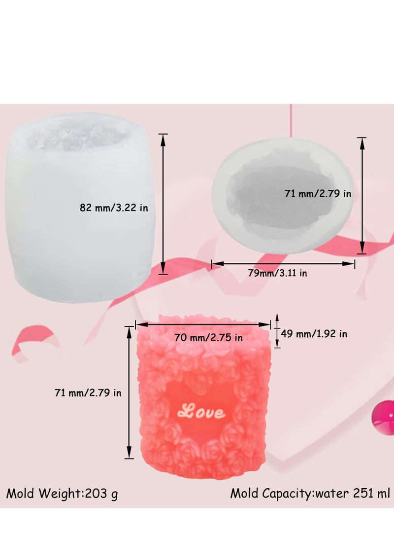 3D Rose Flower Silicone Candle Molds - Perfect for DIY Candle Making, Soap, and Craft Projects | Resin Casting & Plaster Moulds - Image 2