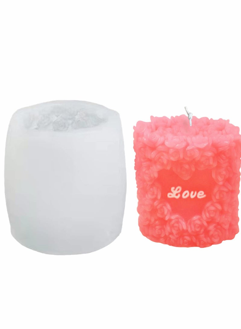 3D Rose Flower Silicone Candle Molds - Perfect for DIY Candle Making, Soap, and Craft Projects | Resin Casting & Plaster Moulds - Image 1