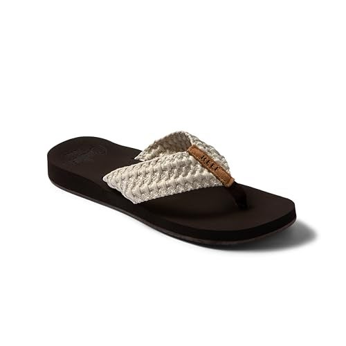 Reef Cushion Threads Womens Flip Flop, Ultra Soft Cushion Footbed, Arch Support, Vintage White, 8 - Image 3