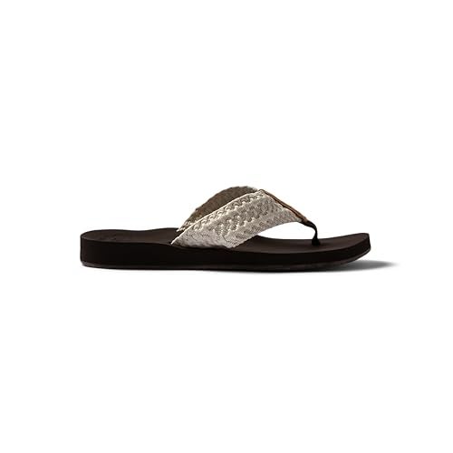 Reef Cushion Threads Womens Flip Flop, Ultra Soft Cushion Footbed, Arch Support, Vintage White, 8 - Image 5