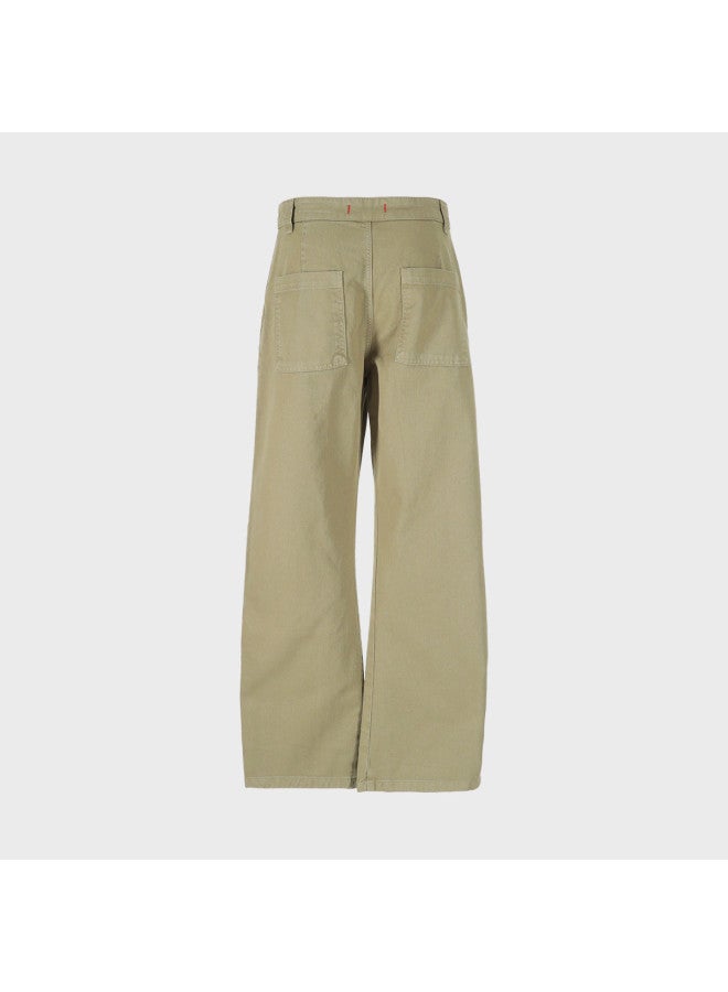Zara women's Trendy Cool Stylish Minimalist Versatile Pure Cotton Straight Leg Denim Pants - Image 3