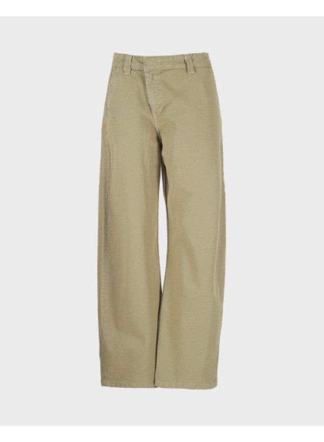 Zara women's Trendy Cool Stylish Minimalist Versatile Pure Cotton Straight Leg Denim Pants - Image 1