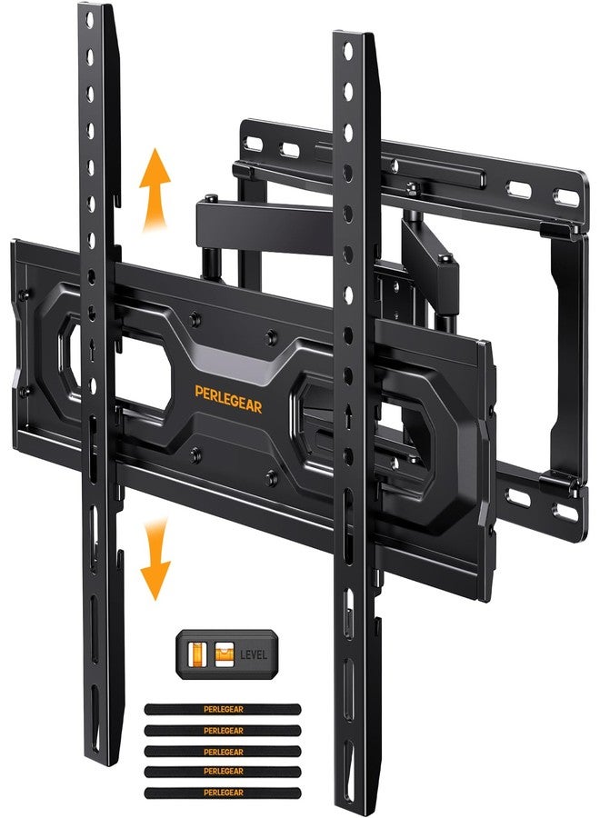 Perlegear Full Motion TV Wall Mount Bracket Swivel Articulating Extension Tilt Arms for 26-65 inch Flat Curved TVs, Max VESA 400x400mm up to 99lbs,16" Wood Studs,PGMFK4 - Image 1