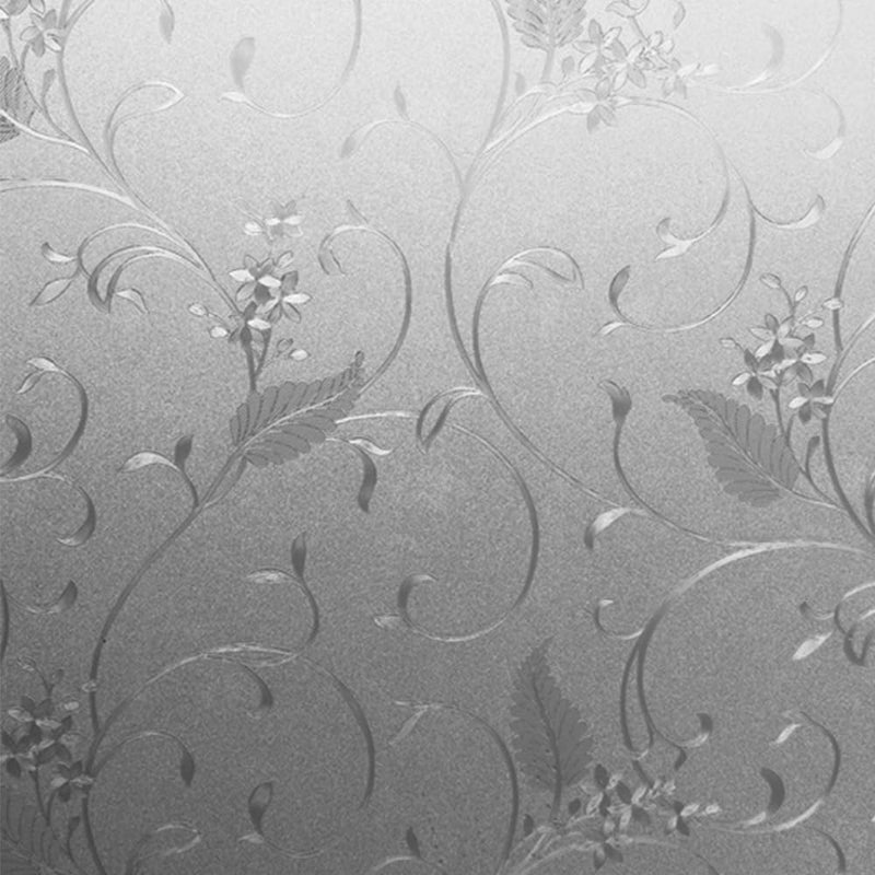 OXING Static Cling Non-Adhesive Frosted Glass Window Film for Decorative Decals and Privacy Covering on Shower Doors and Bathroom Doors (Vine, 17.7'' x78.7'') - Image 1