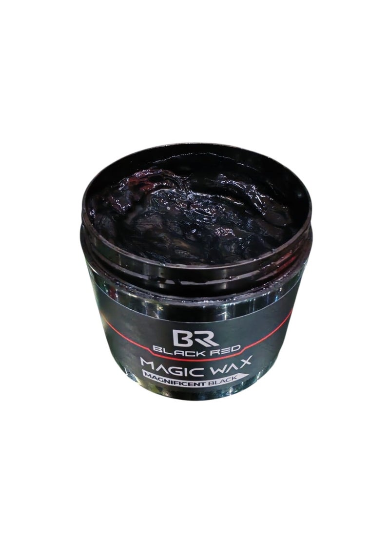 Black Red Magic Hair Styling and Coloring Wax, Temporary Black Color, Instant Hold and Styling, 100ml - Image 2