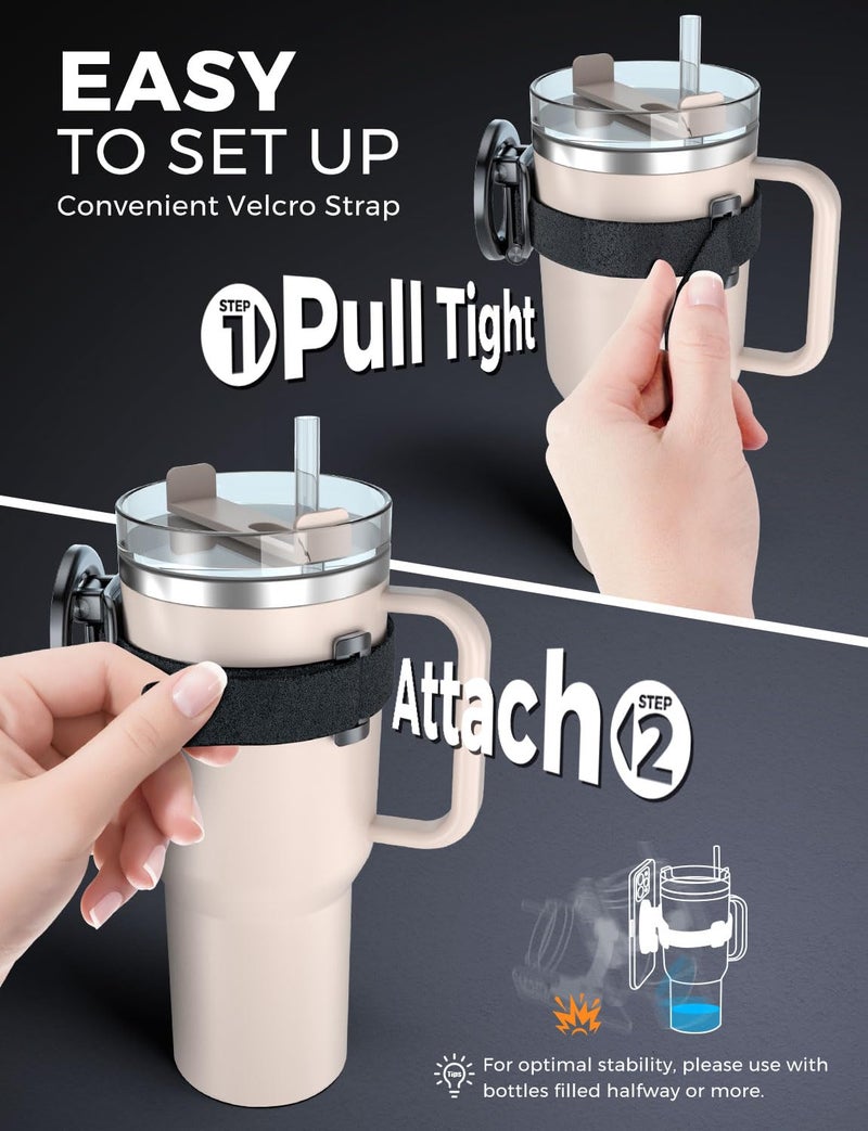 eSamcore for Stanley Cup Magnetic Phone Holder for Magsafe, Foldable Water Bottle Accessories Phone Stand Fit for iPhone, Universal Phone Mount for Stanley 20/30/ 40 oz, Yeti Tumbler, Gym, Stroller - Image 4