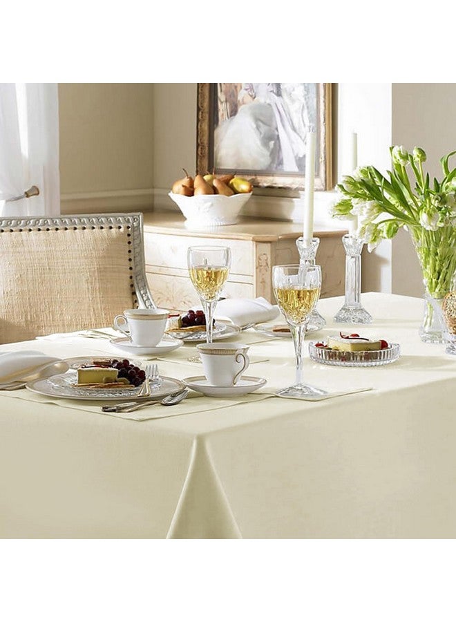 Fitable Ivory Tablecloths for 6-8 Foot Tables, 6 Pack - 70 x 120 Inches - Reusable and Washable Table Clothes, Polyester Fabric Table Covers for Wedding, Party, Banquet - Image 2