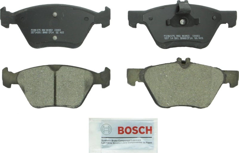 BOSCH BC853 QuietCast Premium Ceramic Disc Brake Pad Set - Front for Select Chrysler and Mercedes-Benz Models - Image 1