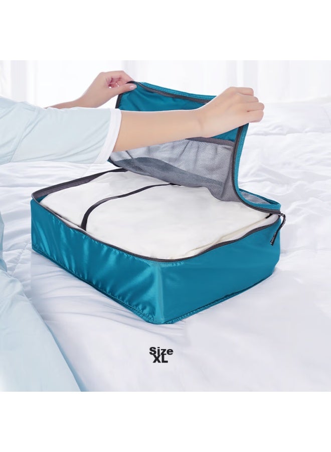 M Square M Square Travel Storage Bag, Clothes Organizer, Portable Packing Cubes, Luggage Organizer, Lake Blue, Xl  - Image 3