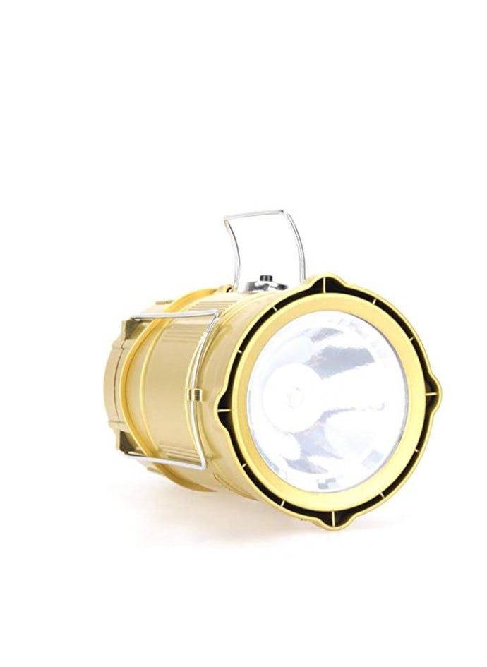 Generic Solar Rechargeable Camping Lantern  with Rotating Magic Effect Ball, Portable Flashlight (1 W + 6 Led+ 3 color LED) with USB output for  mobile charging, 220 v code(XF-5801)  - Image 3