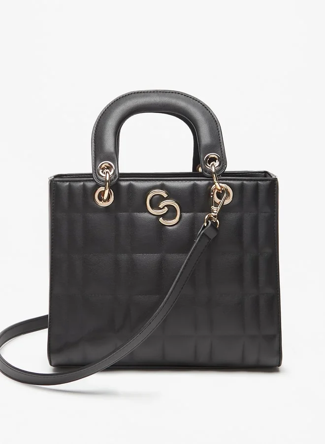 سيليست Women Quilted Tote Bag With Top Handles And Detachable Strap
