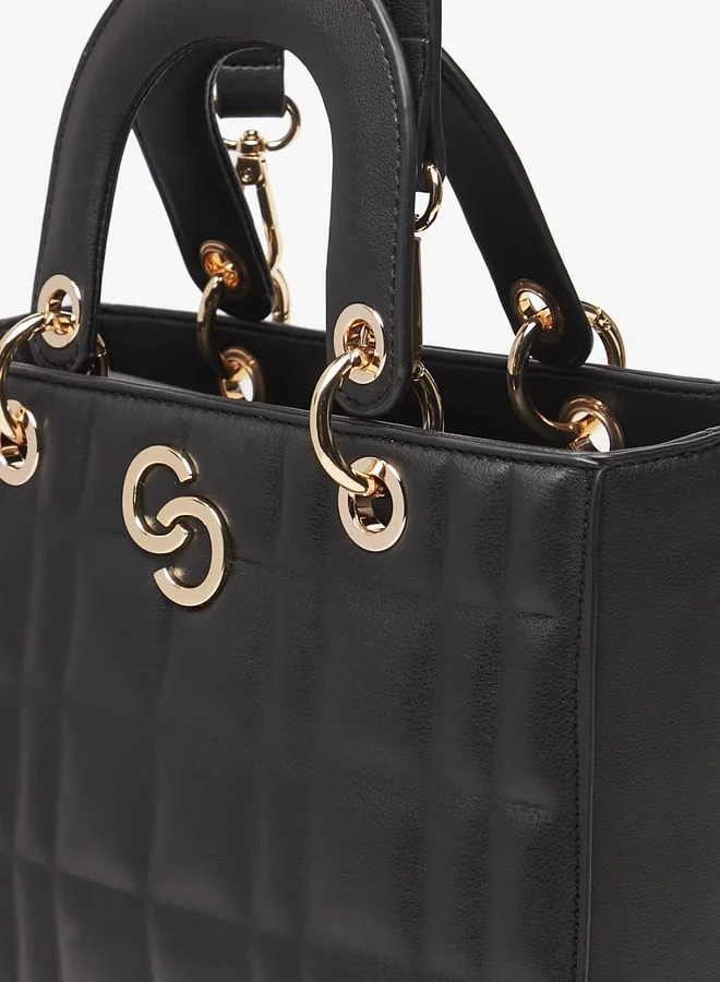 سيليست Women Quilted Tote Bag With Top Handles And Detachable Strap