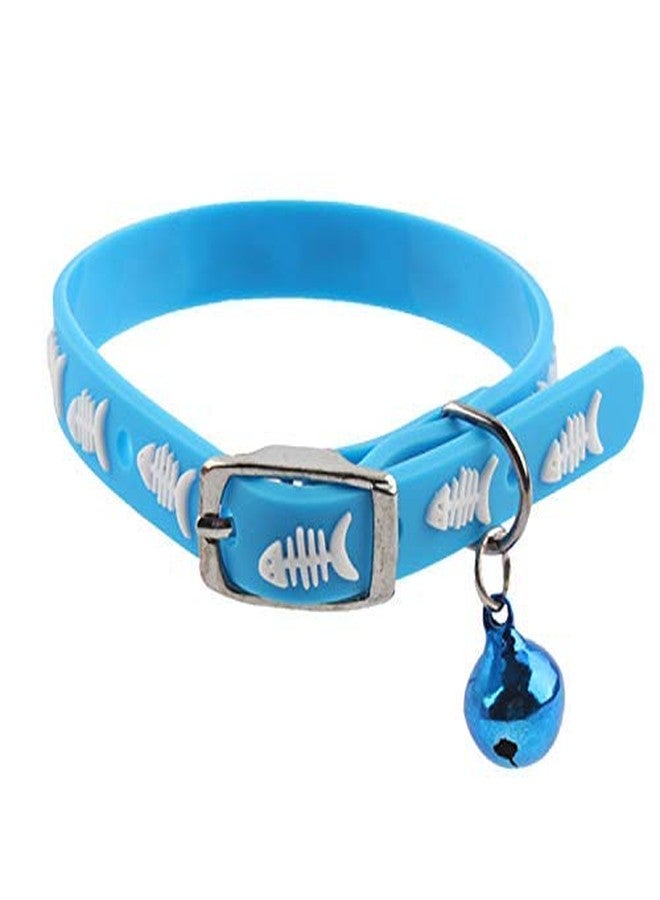 Pups&Pets طوق تدريب للجراء والقطط من Pups&Pets، قابل للتعديل، متعدد الألوان، بتصميم رائع، مصنوع من المطاط والسيليكون، مزود بجرس (أزرق)، عبوة من قطعة واحدة - Image 3