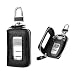 Gasedin Car Key Fob Case Smart Key Fob Cover with Metal Hook Transparent Window Remote Key Fob Case Holder Keyring Zipper Bag Black - Image 2