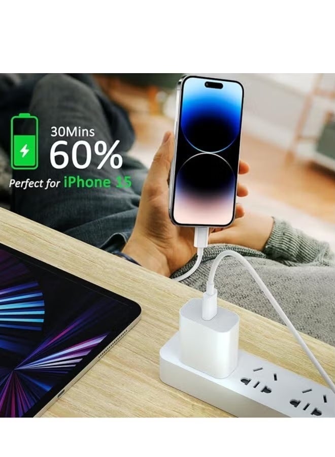 جوي فوكس كابل شحن أصلي USB C إلى USB C 60 واط [معتمد من MFi] شحن سريع PD 3A C إلى C، لأجهزة iPhone 16/15/Plus/Pro/Pro Max، MacBook Pro/Air، iPad Pro/Air/mini، Galaxy S24/S23/S24، Pixel والمزيد - Image 4