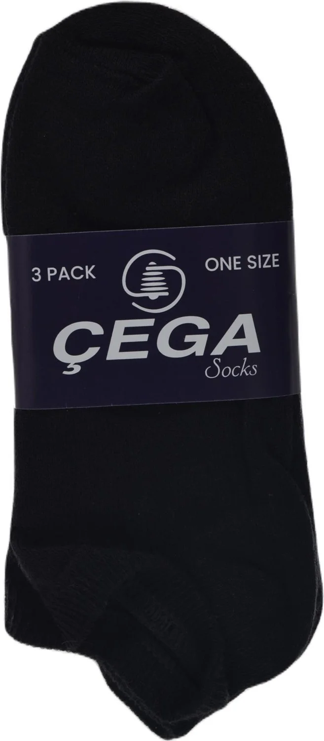 Dode Flora Çega Unisex Comfortable Flexible Durable Plain 3-Piece Booties Socks