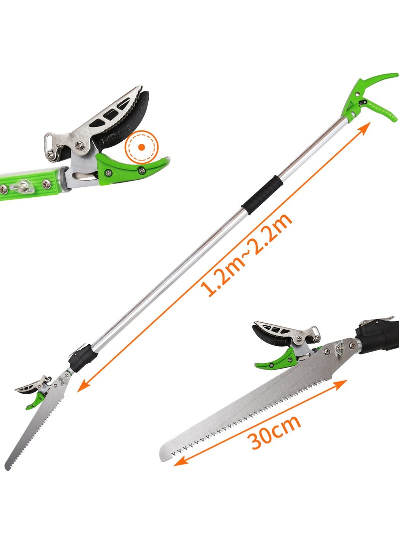 KSEIBI Telescopic Aluminium Long Garden Shear with Cut & Hold,  Extendable Pruning Tool for Branches and Hedges, Lightweight & Durable Gardening Shears.  - Image 2