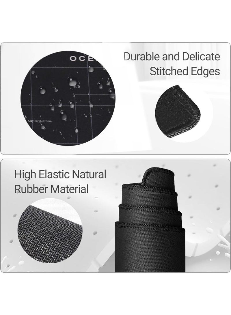 فوميمو وسادة ماوس مكتب كبيرة، وسادة ماوس ألعاب كبيرة الحجم، وسادة ماوس ألعاب مقاومة للماء، 800 × 300 مم، 31.5 × 11.8 بوصة، وسادة ماوس ألعاب،، سجادة مكتب غير قابلة للانزلاق، وسادة ماوس ألعاب، وسادة ماوس مكتب مطاطية سميكة وسادة ماوس مكتب، مناسبة للألعاب والمكتب والاستخدام المنزلي، لوحة مفاتيح تنين قماشية ناعمة السطح - Image 5