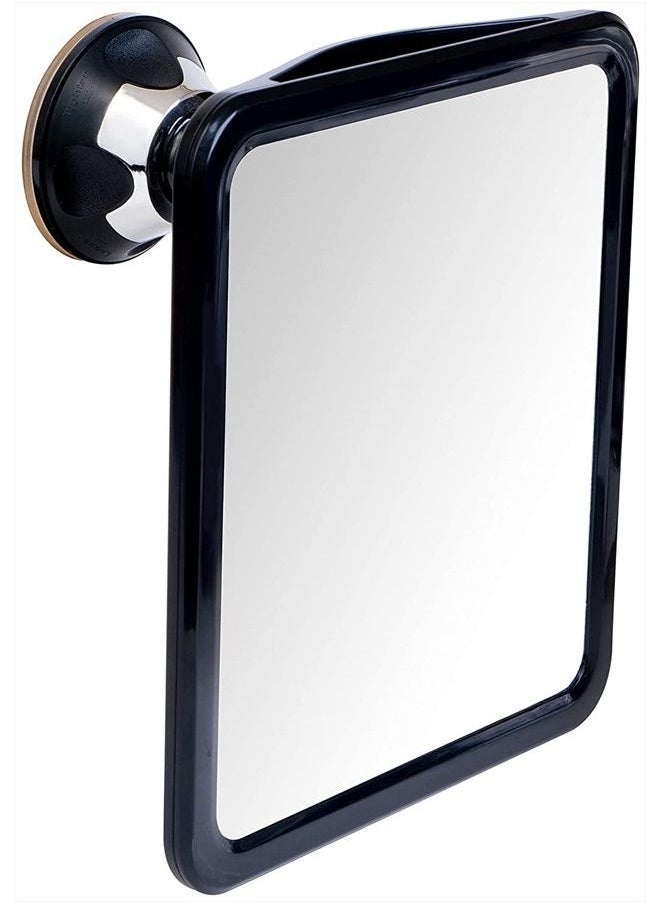 Mirrorvana Fogless Shower Mirror for Shaving with Upgraded Suction, Dual Anti Fog Design, Shatterproof Surface & 360° Swivel, 8" x 7"  - Image 1