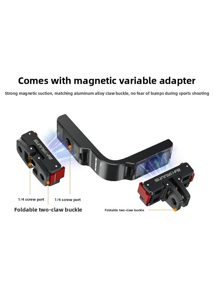 سني لايف حامل تحويل معدني مغناطيسي للتصوير الأفقي والعمودي متوافق مع DJI OSMO 360، مصنوع من سبائك الألمنيوم CNC، تثبيت قوي، تركيب سريع، تبديل سهل وصوت أوضح - Image 5