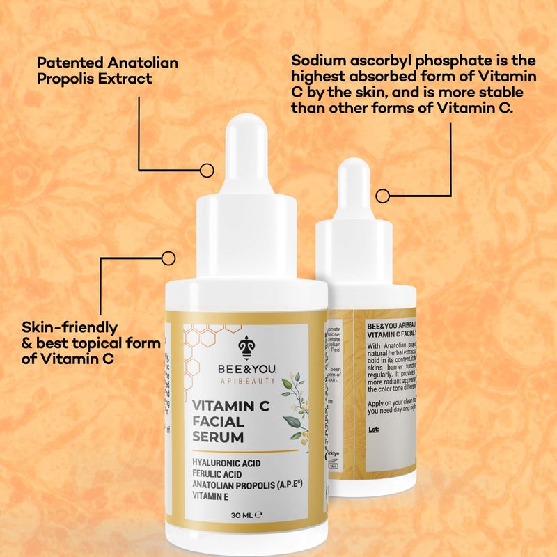 BEE & YOU Bee and You Vitamin C Face Serum | Moisturizing Anti Aging, Reduce the Appearance of Dark Spots, Glow Up Skin Brightener with Propolis, Vitamin E & Ferulic Acid â€“ 1 fl oz - Image 5