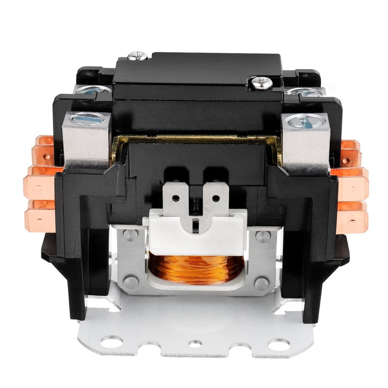 BOJACK كونتاكتور مكيف الهواء 1 قطب FLA 32 أمبير ملف 24 فولت تيار متردد - Image 3