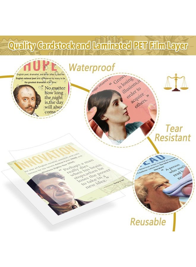 gisgfim 12Pcs Author Literature Posters Inspirational English Author Posters English Literature Author Motivational Classroom Decorations for Elementary Middle High School Supplies Teacher Must Haves - Image 3