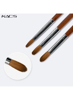 KADS Kolinsky Sable Acrylic Nail Art Brush Red Wood Pen Nail Brush For Nail Art Manicure Tool (8#)  - Image 4