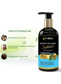 MAXBELLA Biotin & Collagen Hair Conditioner For Men And Women 300Ml  - Image 3
