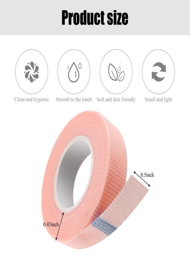 JUNSDUKE 3 Rolls Lash Tape, Adhesive Eyelash Tapes, Makeup Tape, Micropore Tape for Lash Extension Supplies, 9 m Each Roll (3, Pink) - Image 5