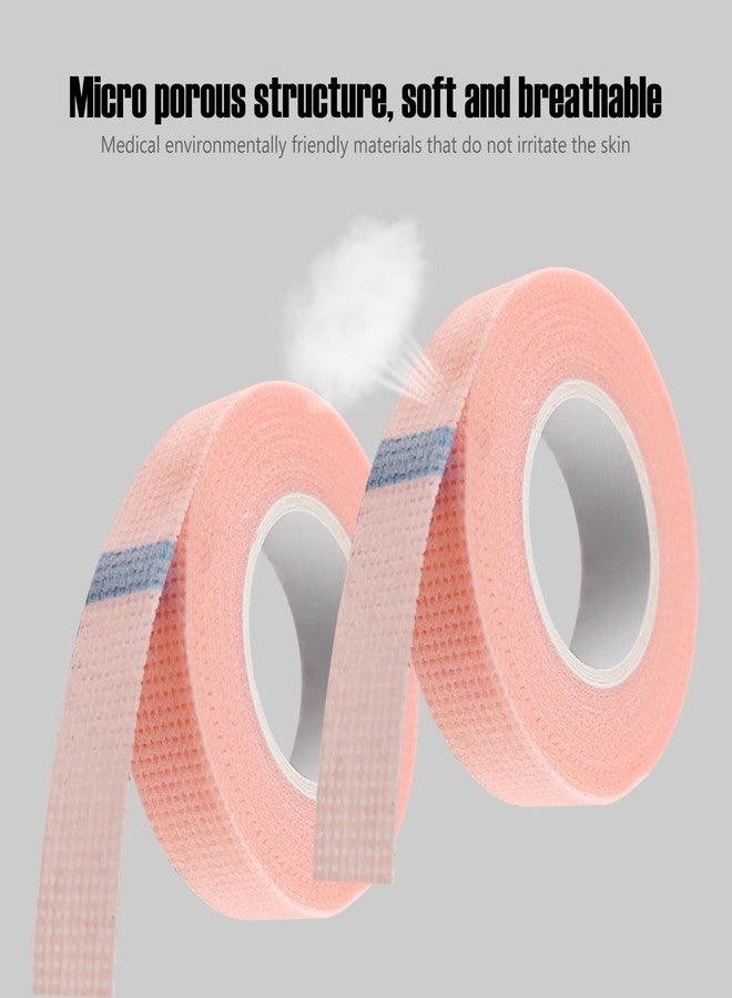 JUNSDUKE 3 Rolls Lash Tape, Adhesive Eyelash Tapes, Makeup Tape, Micropore Tape for Lash Extension Supplies, 9 m Each Roll (3, Pink) - Image 2