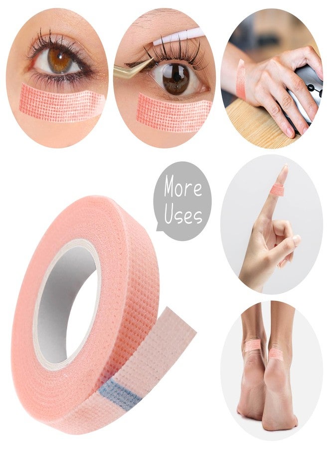 JUNSDUKE 3 Rolls Lash Tape, Adhesive Eyelash Tapes, Makeup Tape, Micropore Tape for Lash Extension Supplies, 9 m Each Roll (3, Pink) - Image 3