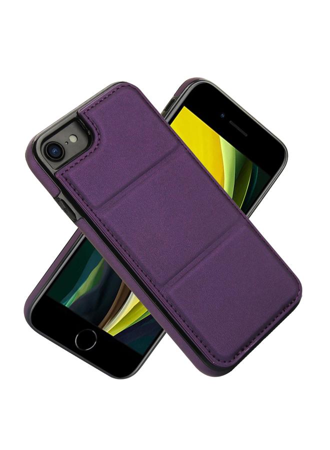 اس-توب جراب لهاتف iPhone SE 2022 / SE 2020 / 7 / 8 جراب هاتف جلدي ثلاثي الطي مع حامل وفتحة للبطاقة - Image 2