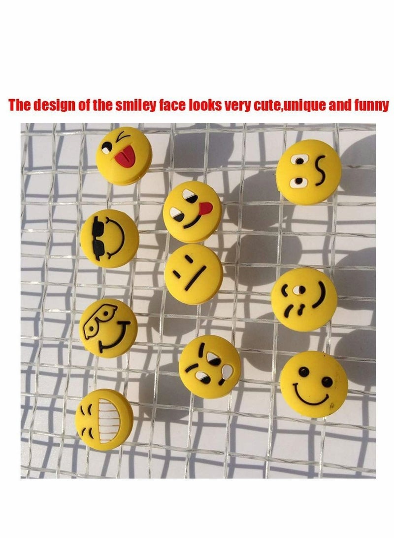 Y&D Tennis Vibration Dampeners, 8Pcs Racket Shock Absorbers, Smile Face Silicone Absorbers racket dampene, Durable Long-Lasting, Great for Players, Random Style - Image 4