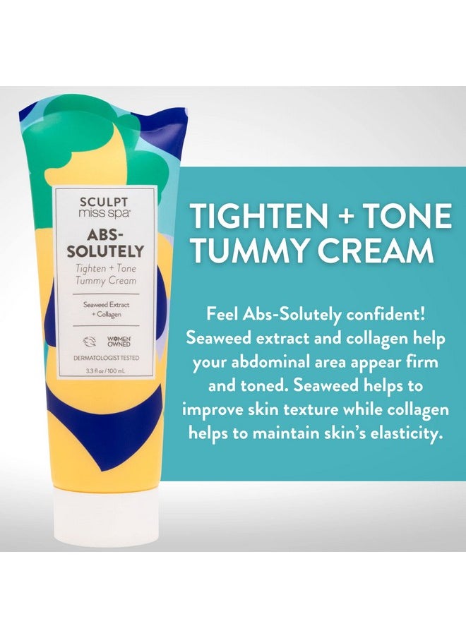 MISS SPA - Tighten Tone Tummy Cream Collagen Body Cream Anti Aging Firming Tummy Cream Helps Firm And Tone Abdominal Area Body Lotion 3.3 Fl Oz - Image 1