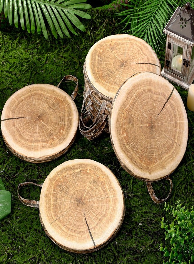 Suzile 8 Pcs Wood Slice Kids Floor Cushions for Classroom, Round Tree Stump Throw Pillows, Soft Waterproof Flexible Seating Mat for Home Daycare Preschool Kindergarten - Image 4